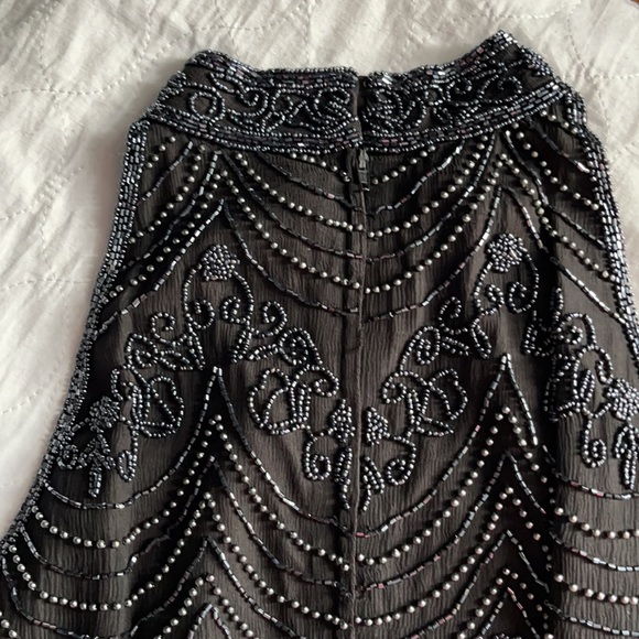 Appellate Boutique sequin black top with scalloped edges ladies Medium - Picture 6 of 8